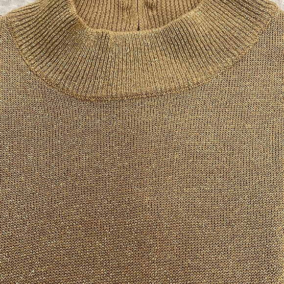 Draper's & Damon's Shimmer Mock Neck Blouse Shimmer Size Large - Picture 11 of 15